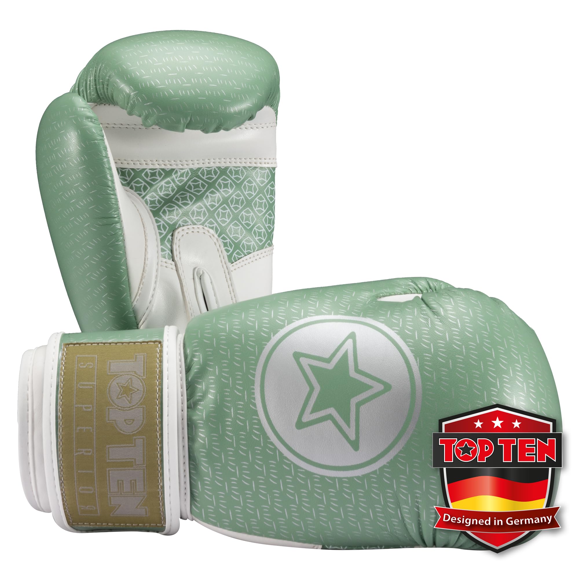 TOP TEN Boxhandschuhe Superior - Ideal für Kinder, Jugendliche & Erwachsene - Stylische Profi-Optik & Maximaler Schutz - PPS-Dämpfung für kleine Hände – 10oz 12 oz
