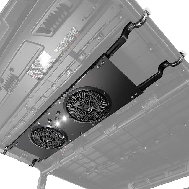 KEMIMOTO UTV Dual 8-Inch Large Cab Cooling Fan