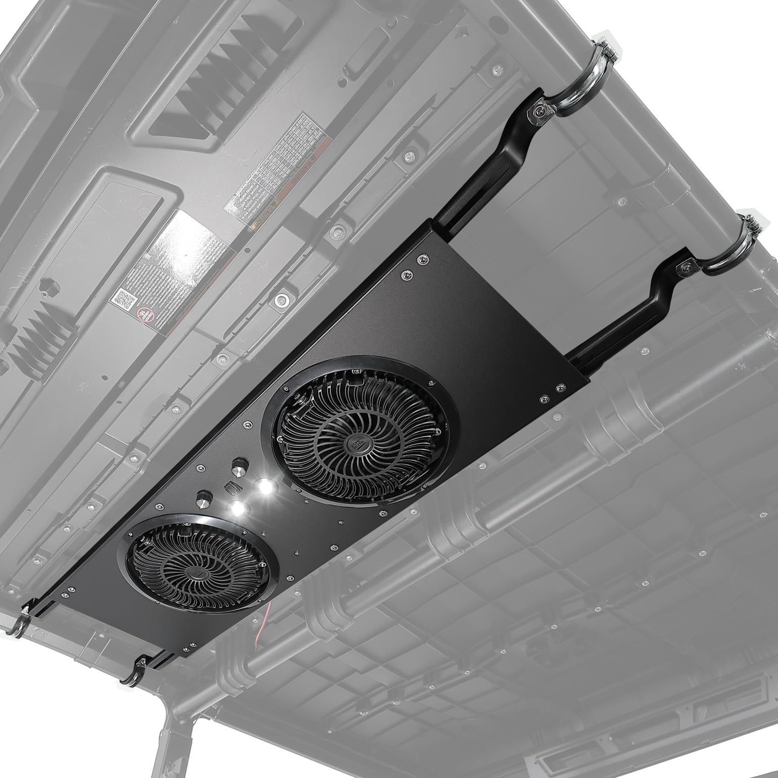 KEMIMOTO UTV Fan, Dual 8" Large Cab Cooling Fan with Variable Speed Dial, 12V Overhead Cooling Fan with Dome Light Compatible with Polaris Ranger, RZR 2024+, Can-Am Defender