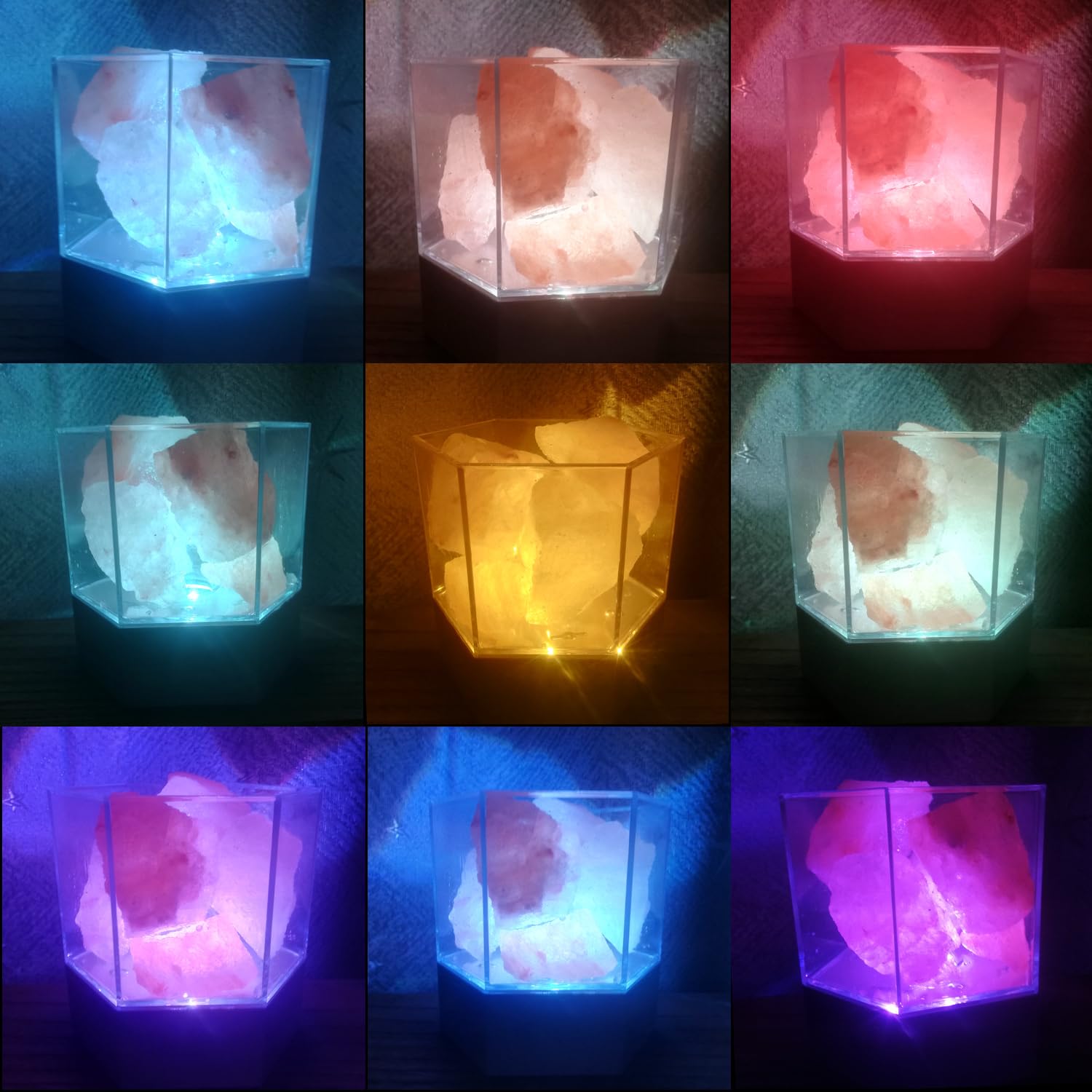 Guirlande Lumineuse Himalayenne à Sel - 10 LEDs, USB, Lumière Douce Orange - Décoration Chambre, Salon, Ambiance