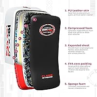 Vista 2 de Farabi Thai Pad Kick Pad - Almohadilla curvada para entrenamiento y artes marciales, 1 unidad individual