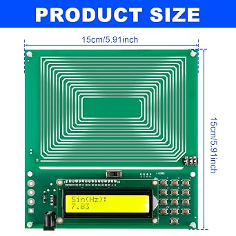 0.01Hz~300000Hz Schumann Generator 7.83Hz Adjustable Schumann Sine Square Wave Resonance Generator, Ultra Low Frequency Pulse Generatorfor Improving Sleep and Heathly