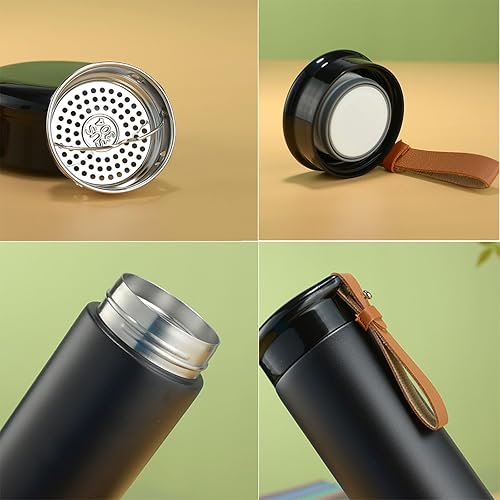 Miniatura 3 de Frasco de agua de acero inoxidable con aislamiento al vacío, taza de viaje para café, tazas térmicas para bebidas calientes y frías, vasos de doble