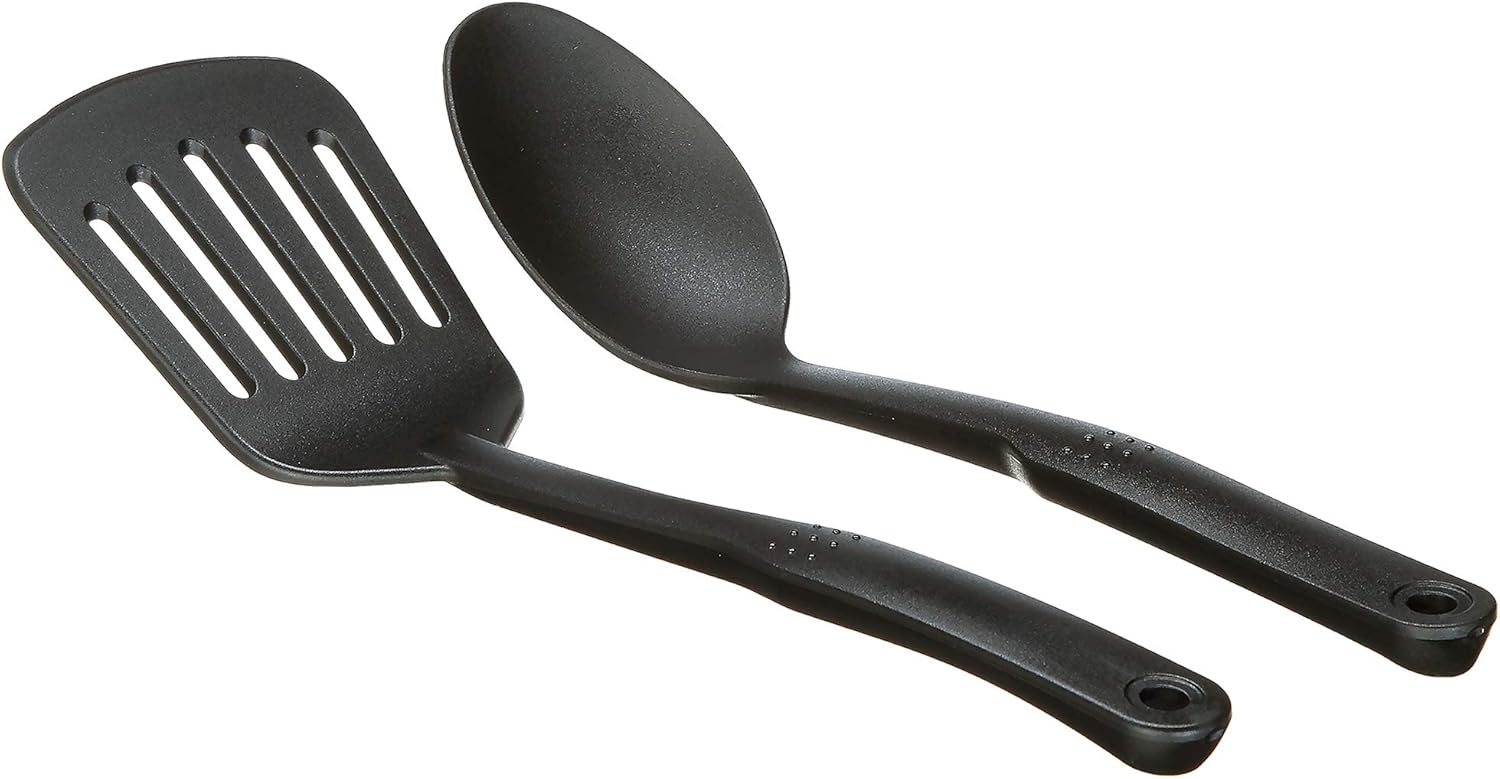 GoodCook Everyday Nonstick 10-Piece Cookware Set with Utensils, Includes Fry Pans, Sauce Pans, and Casserole Pan, PFOA-Free Nonstick Aluminum, Ergonomic Handles, Versatile Cooking Set