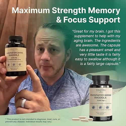 Miniatura 7 de VINATURA FosfatidilSerina 1200mg - con Rhodiola Rosea, 90 Cápsulas 30 porciones