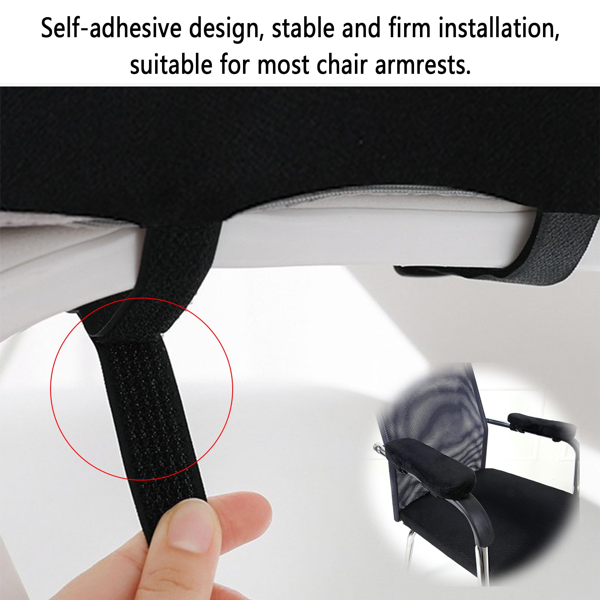 2 Cuscini Per Braccioli Sedia - Memory Foam Morbido, Rivestimento Mesh Traspirante, Lavabile