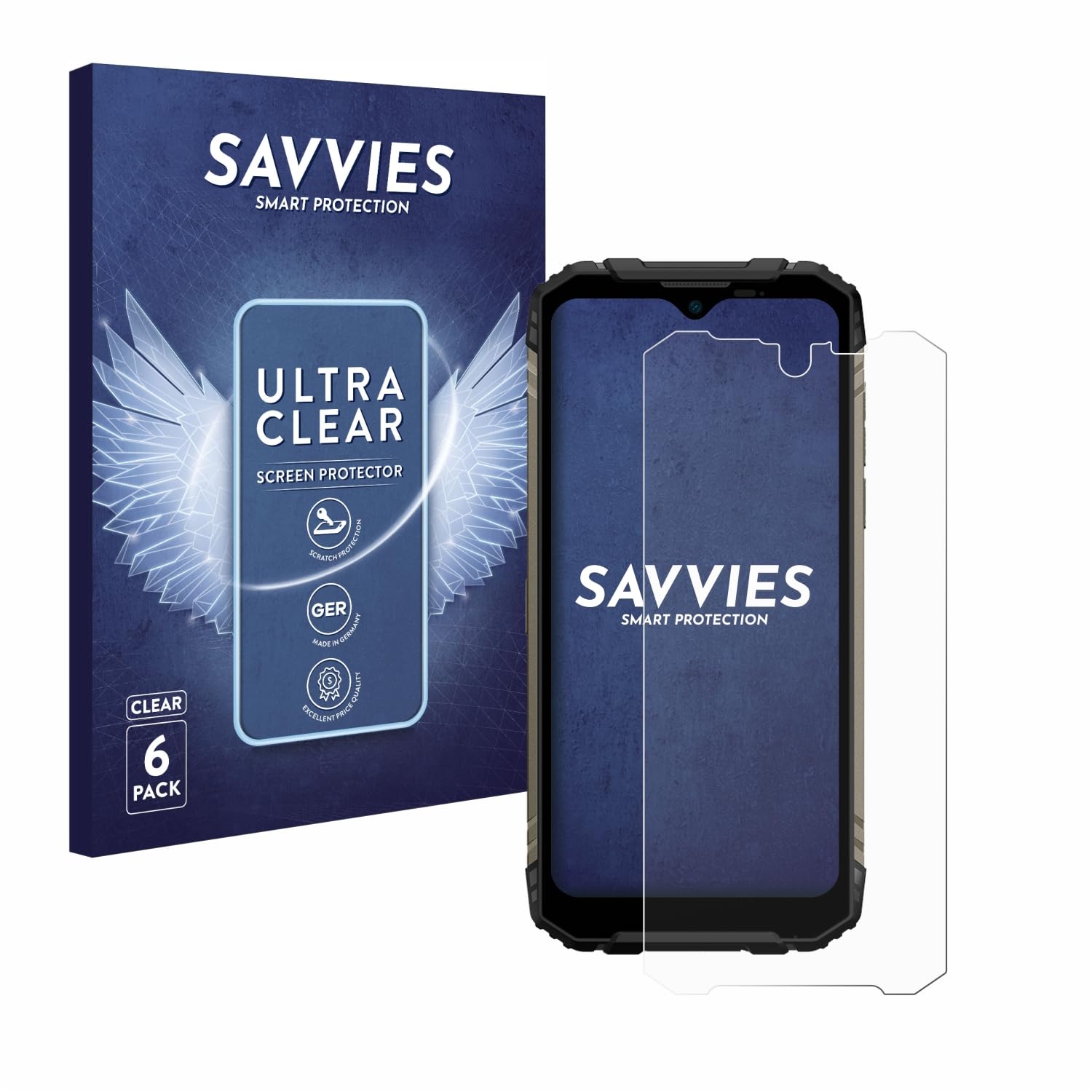 Savvies 6 Pellicole Protettive Trasparenti Per Doogee S97 Pro – Protezione Schermo Antigraffio, Materiale SU75, Applicazione Facile Senza Bolle
