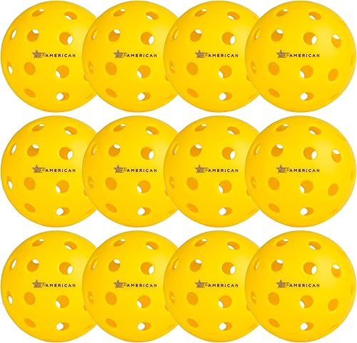 Miniatura 11 de EPAMERICAN Pelotas de pickleball para exteriores aprobadas por USAPA - Pelotas de pepinillo para jugar al aire libre Sin puntos muertos, rebote
