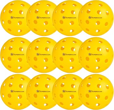 EPAMERICAN Outdoor Pickleballs USAPA Approved Pickle Balls for Outdoor Play | No Dead Spots, Consistent Bounce | Injection Molded Pickleball Balls Made in USA