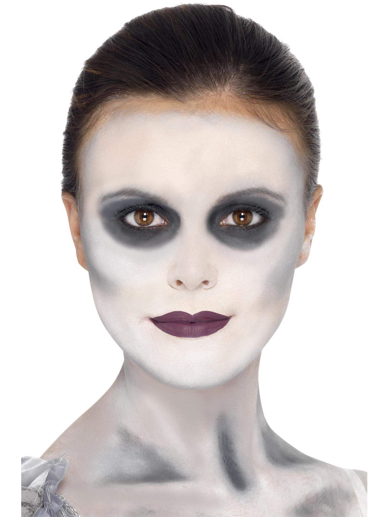 Smiffys Make-Up FX, Ghost Ship Kit, Grease, Black & White, paleta 6 kolorów, krem i krem, aplikatory