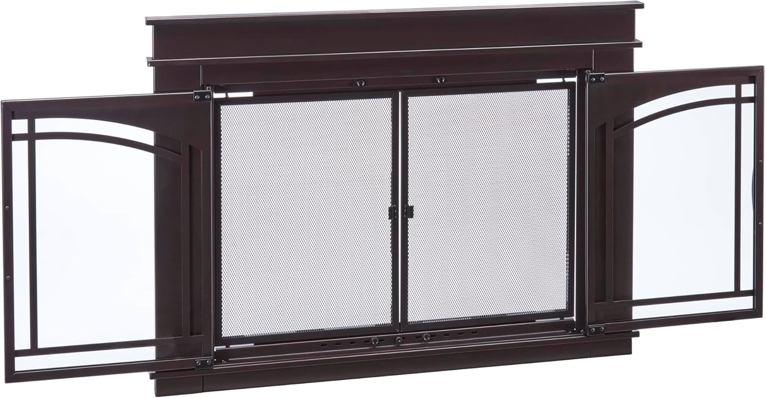 Bluegrass Living Branford Fireplace Glass Doors with Screen, Small - Model# BRFD-SM