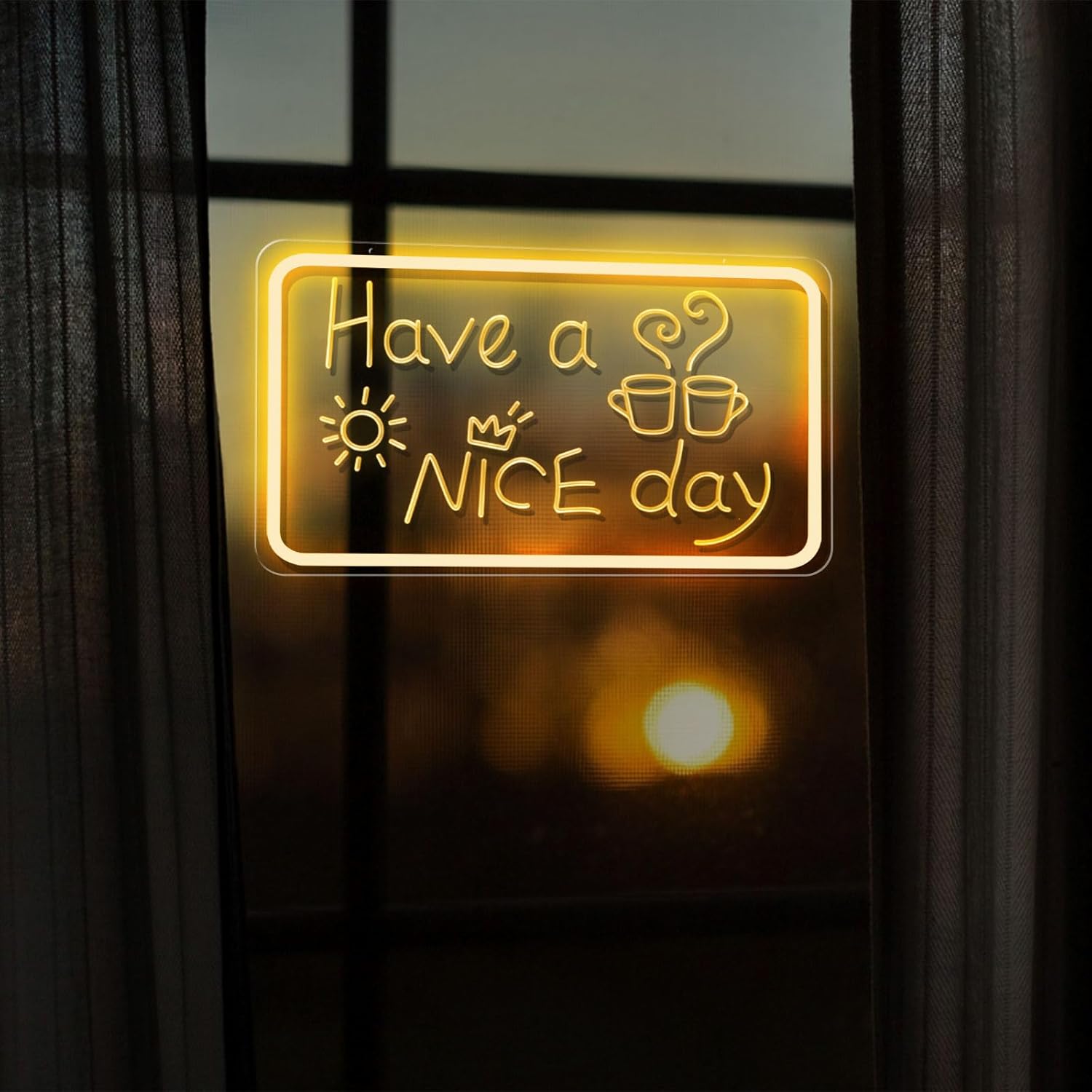 Have A Nice Day Noen Sign Dimmable LED Coffee Shop Sign Neon Light Sign Wall Desktop Decor Signs for Bussiness Coffee Shop Birthday Wedding Anniversary Party Art Gift Bedroom