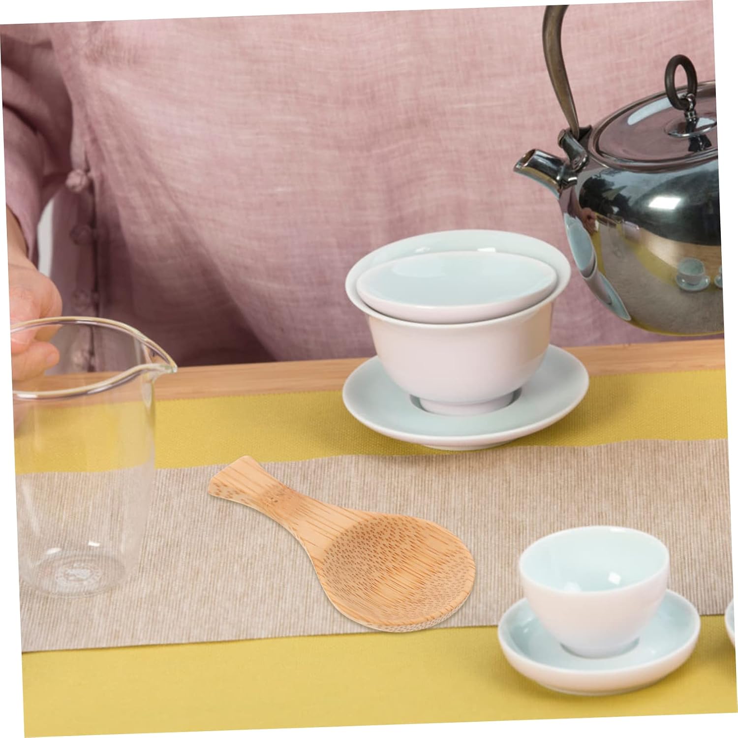 Bamboo Tea Spoon Set 4pcs Milk Powder Scoops Tea Spoons Salt Scoops Home Kitchen Easy to Use