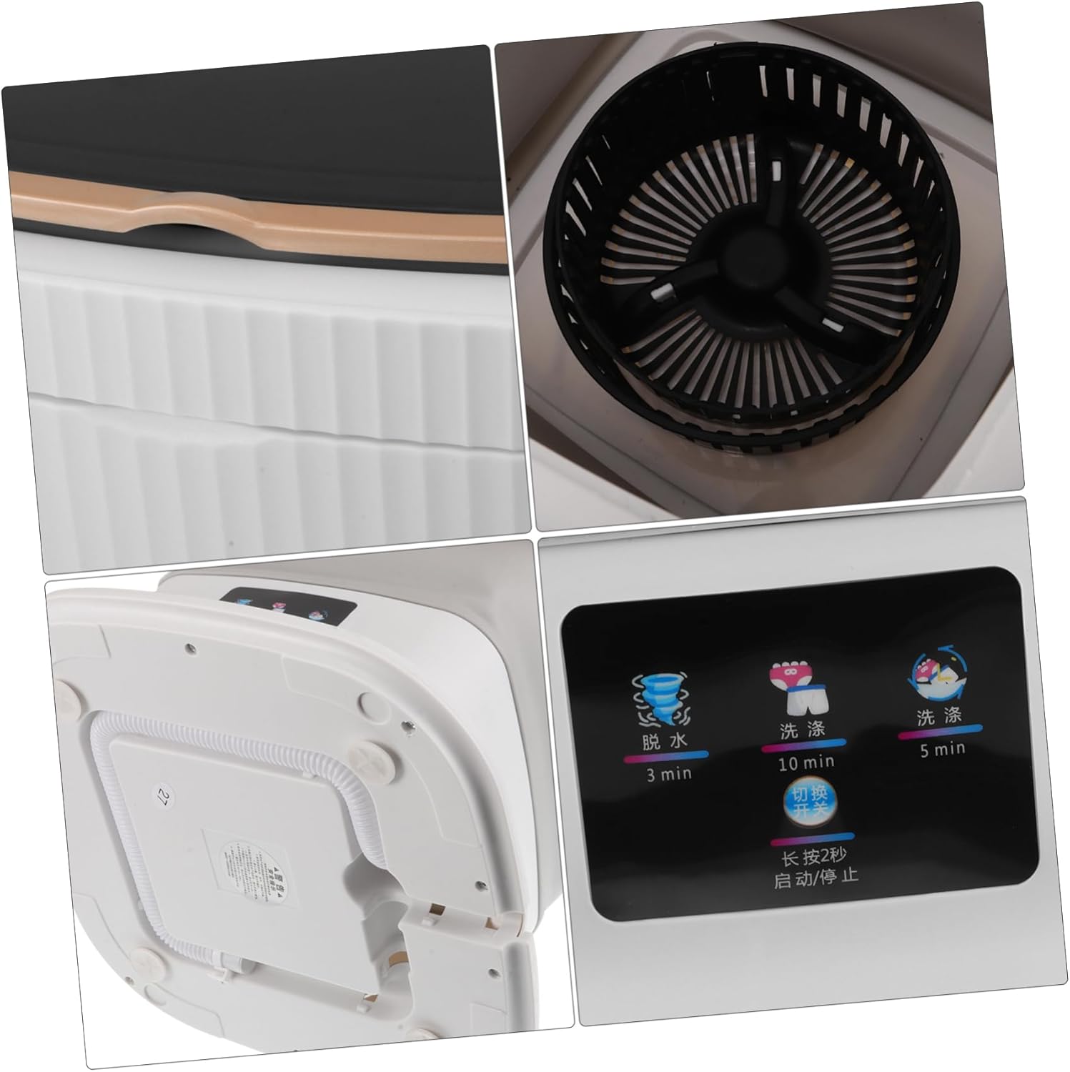 Uonlytech Portable Mini Washing Machine Dryer Compact Washer for Clothes Socks and Underclothes for Apartments and Travel