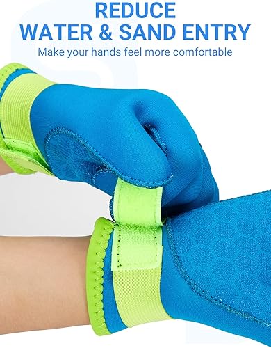 Miniatura 5 de Guantes de neopreno para niños de 0.118 pulgadas, guantes térmicos antideslizantes para natación, UV50+, mantienen el calor para bucear, kayak,