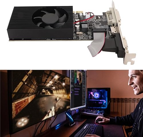 Miniatura 3 de Diyeeni GT610 1GB DDR3 tarjeta gráfica 64 bits 520MHz tarjeta gráfica, tarjeta de vídeo 2K tarjeta gráfica de computadora con VGA DVI HDML Plug and