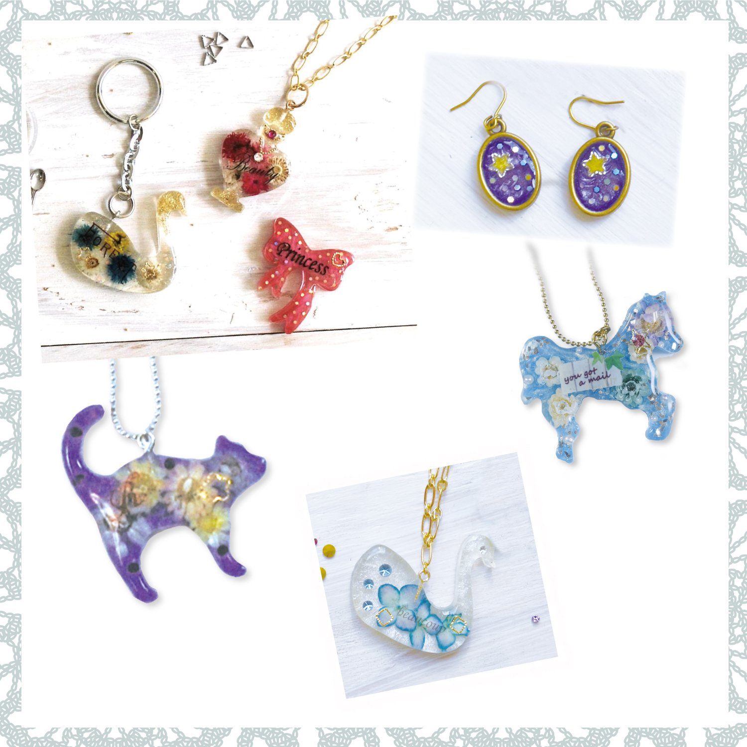 Amazon | レジンクラフト ミニパーツ スクエアL シルバー 12個入 RCH