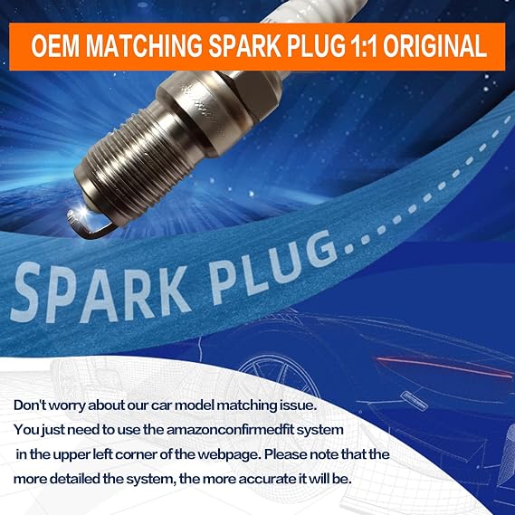 V7443 Laser Iridium Spark Plugs - Automotive Replacement Spark Plugs,OE Replace SP432,8 Pack