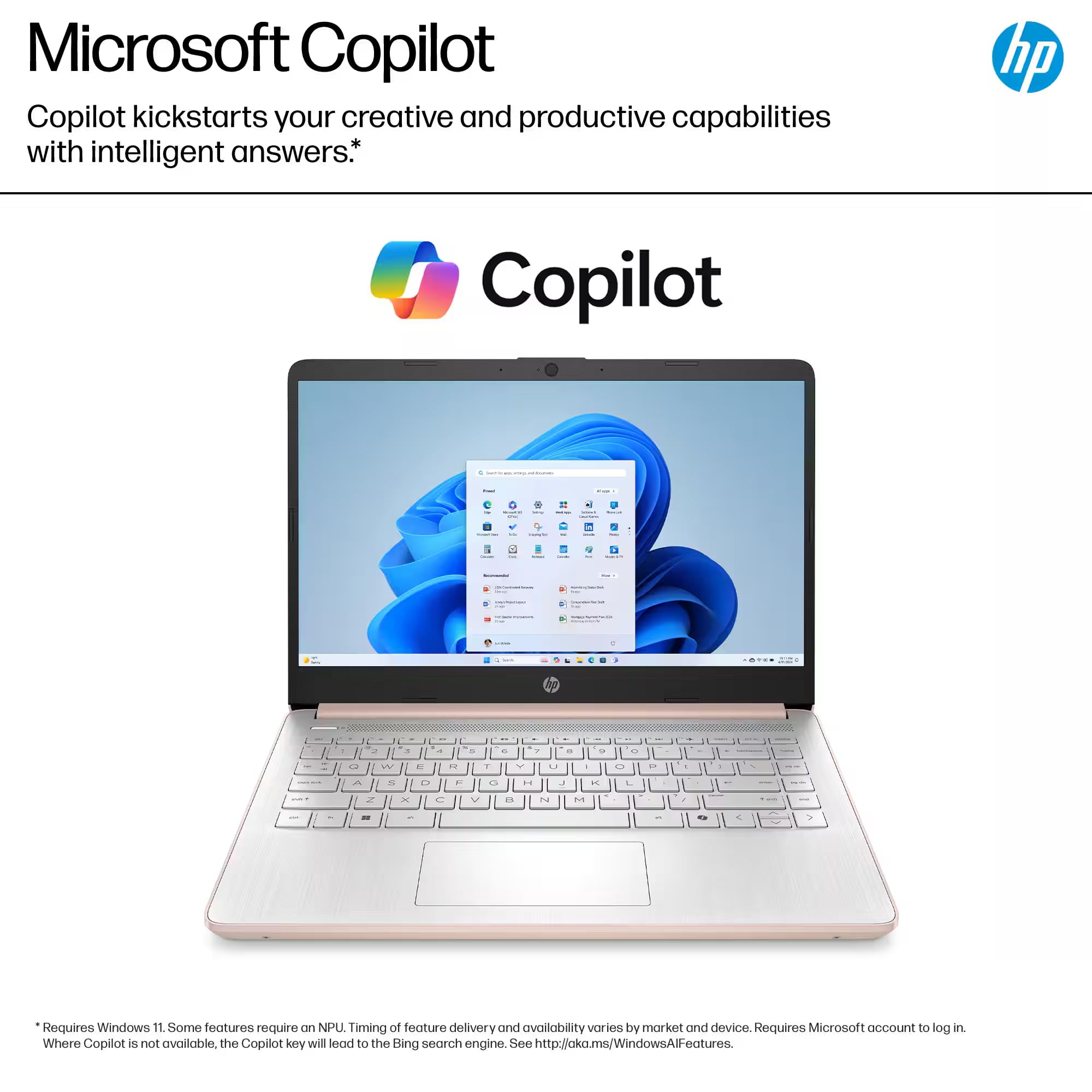 HP 14" Laptop 2025 Business Student Slim Computer, Lifetime MS Office, Copilot AI, Quad-Core Intel CPU, 16GB RAM, 628GB Storage (128GB UFS+500GB Ext), MarxsolAccessory, Wi-Fi 6, Win 11 Pro, Rose Gold