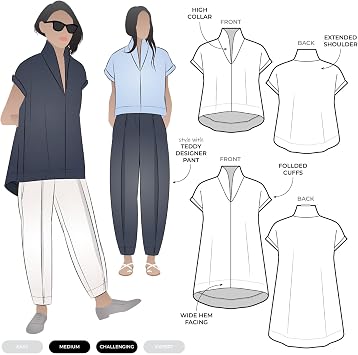 Style Arc Sewing Pattern - Teddy Designer Top Sizes 10-22