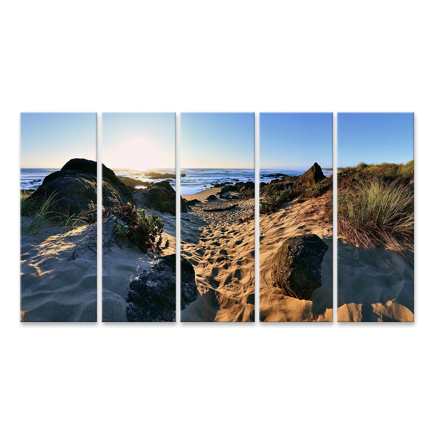Chemin de plage de rêve impression sur toile pour salon mer