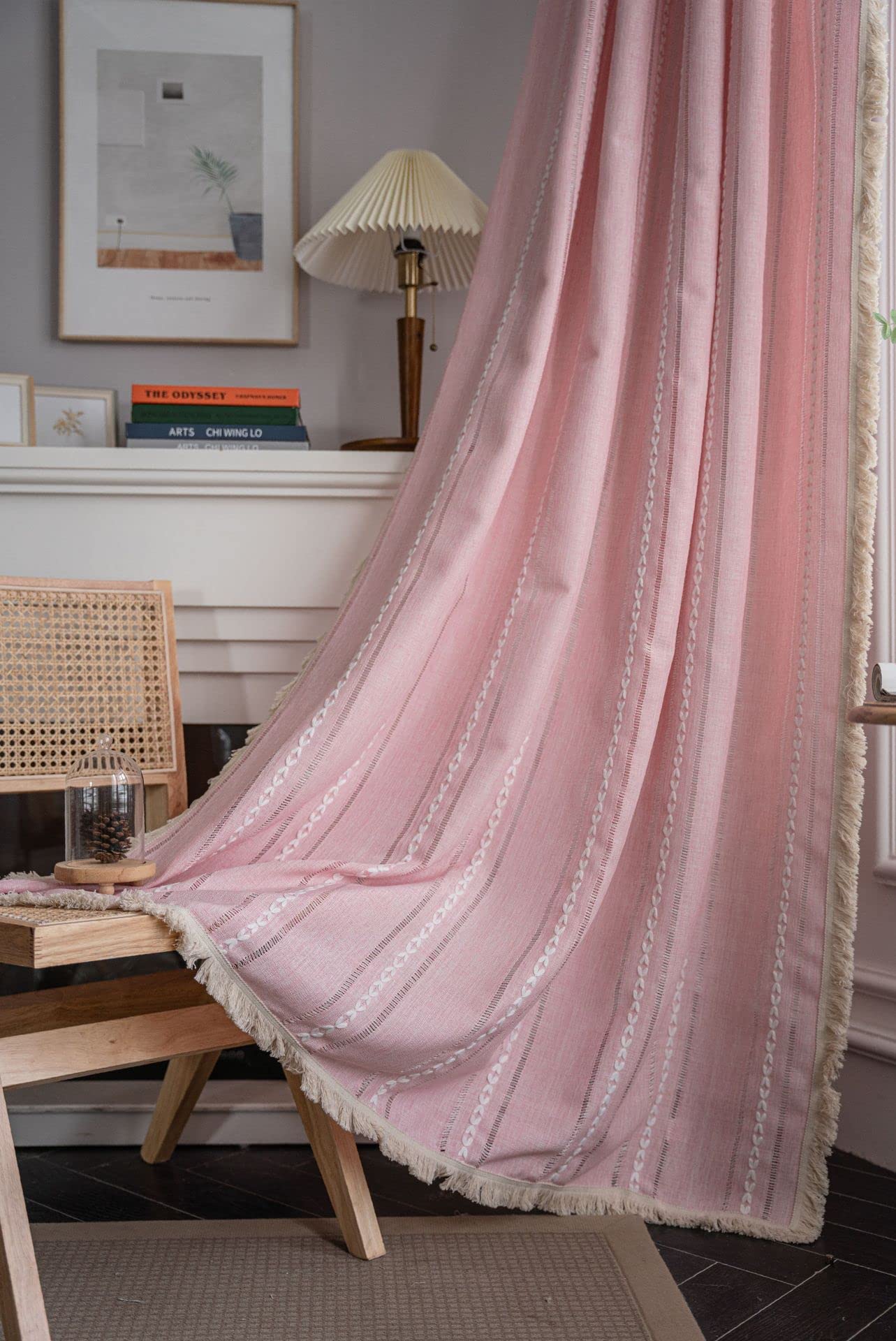 Cortinas traslúcidas de lino para oscurecer habitación infantil o ventanas de salón