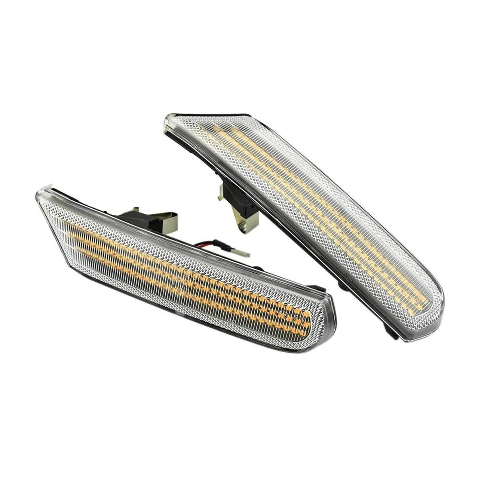 Generico Indicatori Di Direzione Freccia Laterale Per 996 (911) Per Carrera 4/S/4S 96-04 Dinamico Ambra LED Car Side Marker Sequenziale Indicatore Direzione Lampeggiante Luce(Crystal)