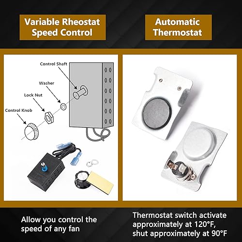 Miniatura 3 de Criditpid Kit de ventilador de chimenea para chimenea Regency 910-157/P, ventilador de motor de ventilador para insertos de chimenea Regency,