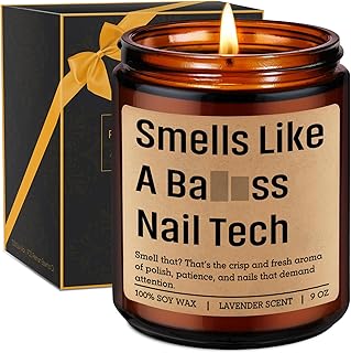 Miracu Candle, Nail Tech Gifts for Women, Men, Nail Technician Gifts, Funny Birthday, Valentines Day, Appreciation, Graduation Ideas for Manicurist, Fingernail Artist - Pedicure Manicure Salon Decor
