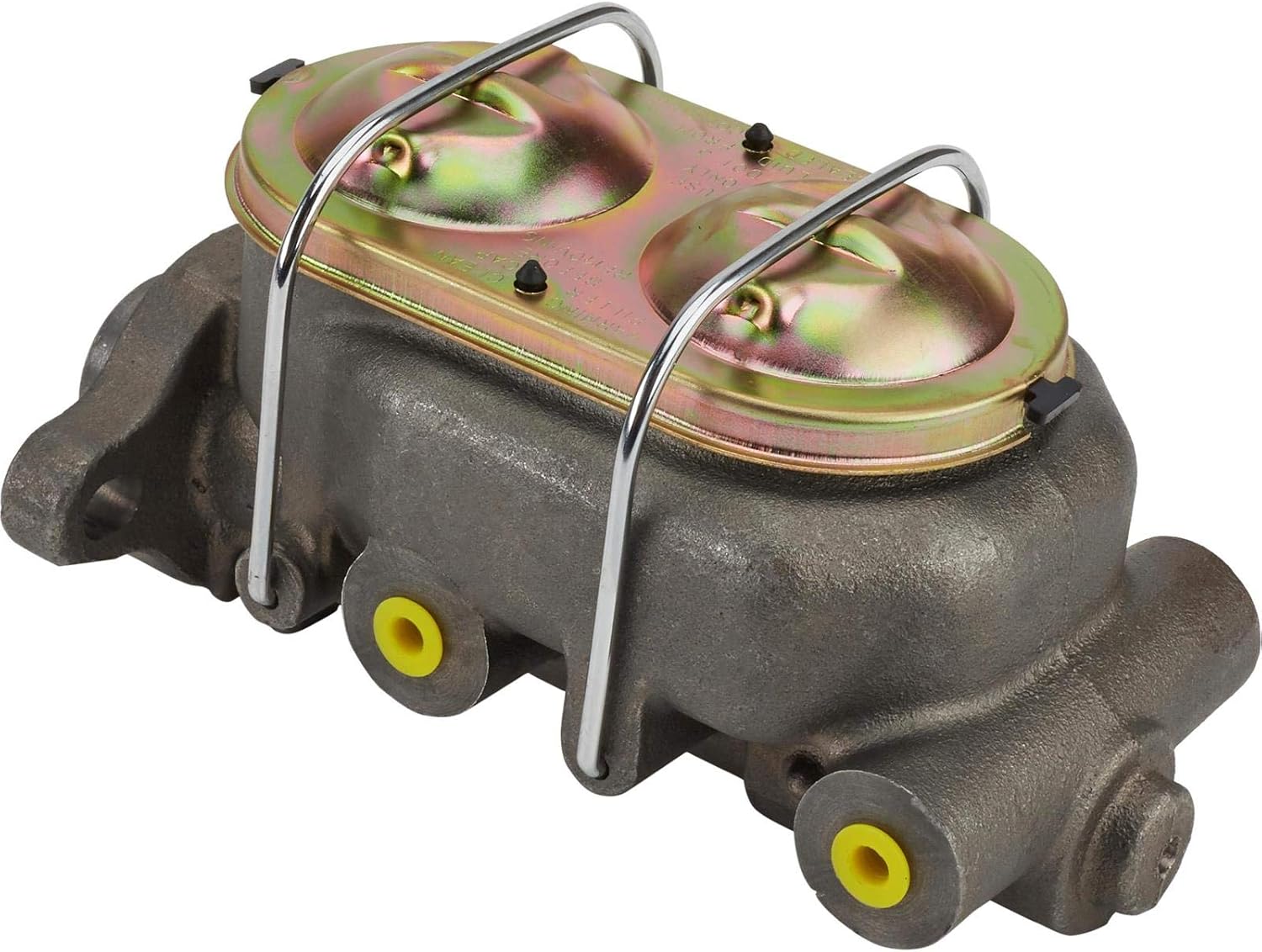 Speedway Motors Universal High-Tech Corvette-Style Master Cylinder, 1 Inch Bore, Compatible with Power or Manual Brake Systems, Compact Build and Includes Plugs for Unused Ports