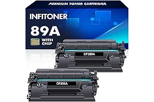 HP 89A Black Toner Cartridge: 2 Pack with Chip