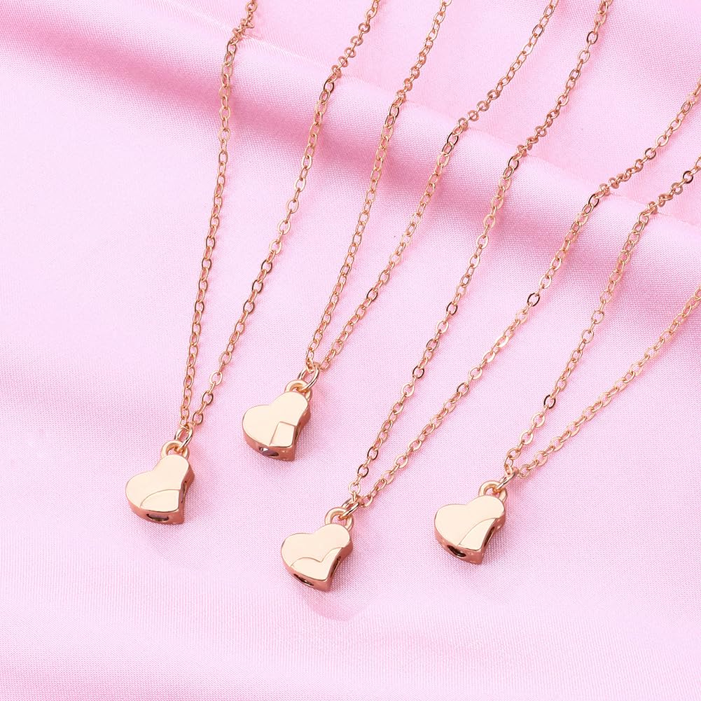 Freundschaftsketten für 4, 4 Pcs Beste Freund Halsketten BFF Halskette für 4 Mädchen Passend Vier Blatt Klee Anhänger Schwester Halskette für Frauen Graduierung Geburtstag