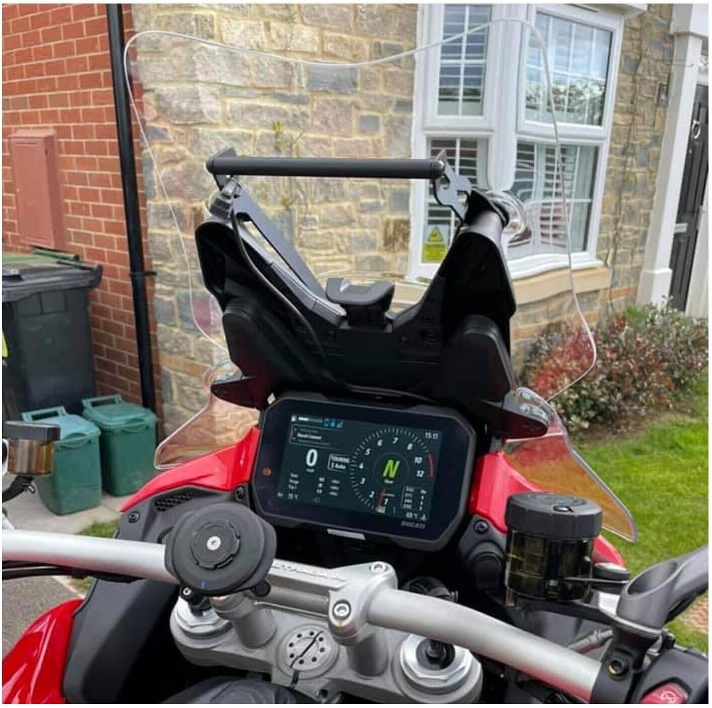 for MULTISTRADA MTS V4 / V4S V4 S 2021-2025 Motorcycle GPS Vehicle Mounts Smartphone Stand Holder w/ 12mm 22mm Bar, Anti-Vibration Phone Holder for Navigation