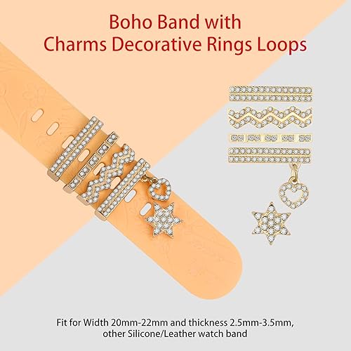 Miniatura 3 de Dijes decorativos para correas de reloj inteligente para mujer, 1.496 pulgadas, 1.575 pulgadas, 1.614 pulgadas, 1.654 pulgadas, 1.732 pulgadas,