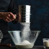 Vista 5 de Flour Sifter, 3 Cup Flour Sifter for Baking Fine Mesh Rotary Hand Crank with Loop Agitator for Quick Sifting, Flour Sifter Stainlees Steel, Crank