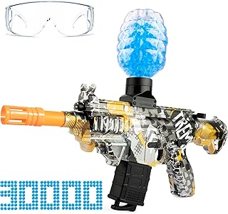 Electric Gel Ball Blaster, Splatter Ball Gun with Water Beads, M416 Gel Gun Blaster Backyard Shooting Game Water Pellet Gun Toy for Adults Kids