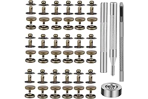 TLKKUE 50 Sets Leather Snap Fasteners