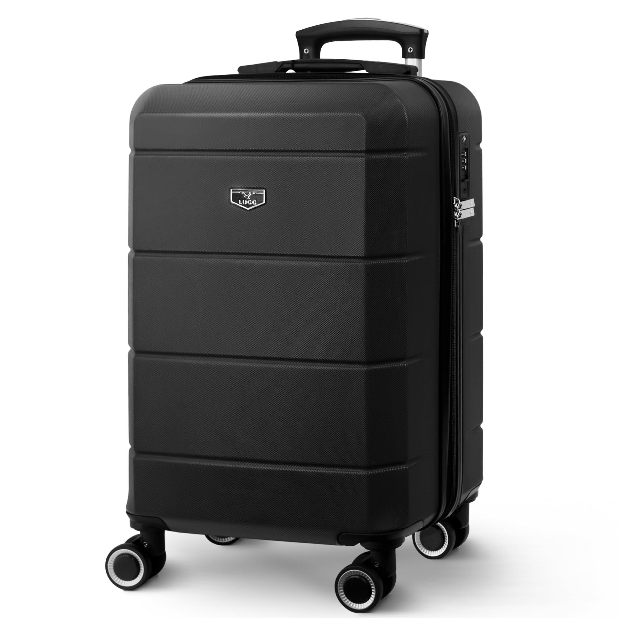 LUGG - Jetset 40cm Suitcase - 40x30x20cm- Ryanair Compatible - Underseat Size - Hard Shell ABS - Spinner & Removable Wheels - Lightweight Travel Luggage- Cream/Brown — view 218