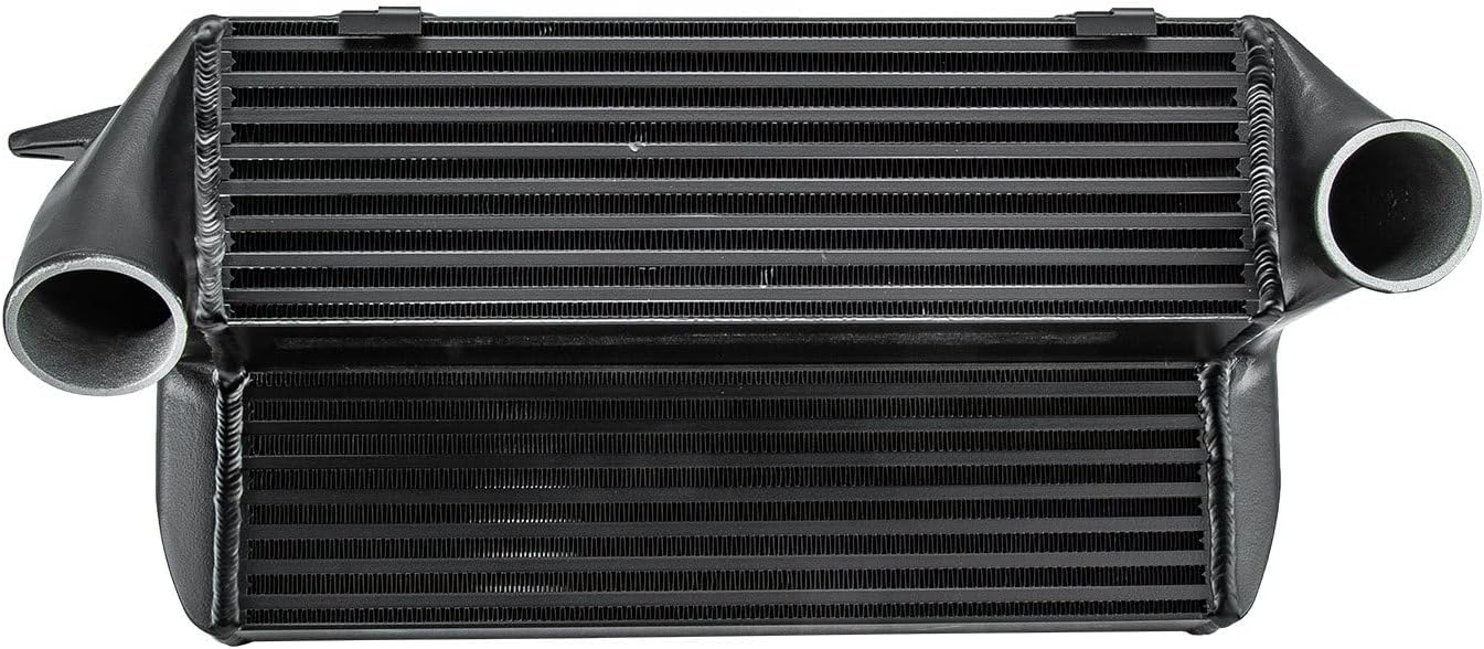 AA5052 Front Mount Aluminum Intercooler Charge Air Cooler Fits for BMW 135i/335i/335xi E82 E90 E91 E92 E93 2008-2011 09 10 Black
