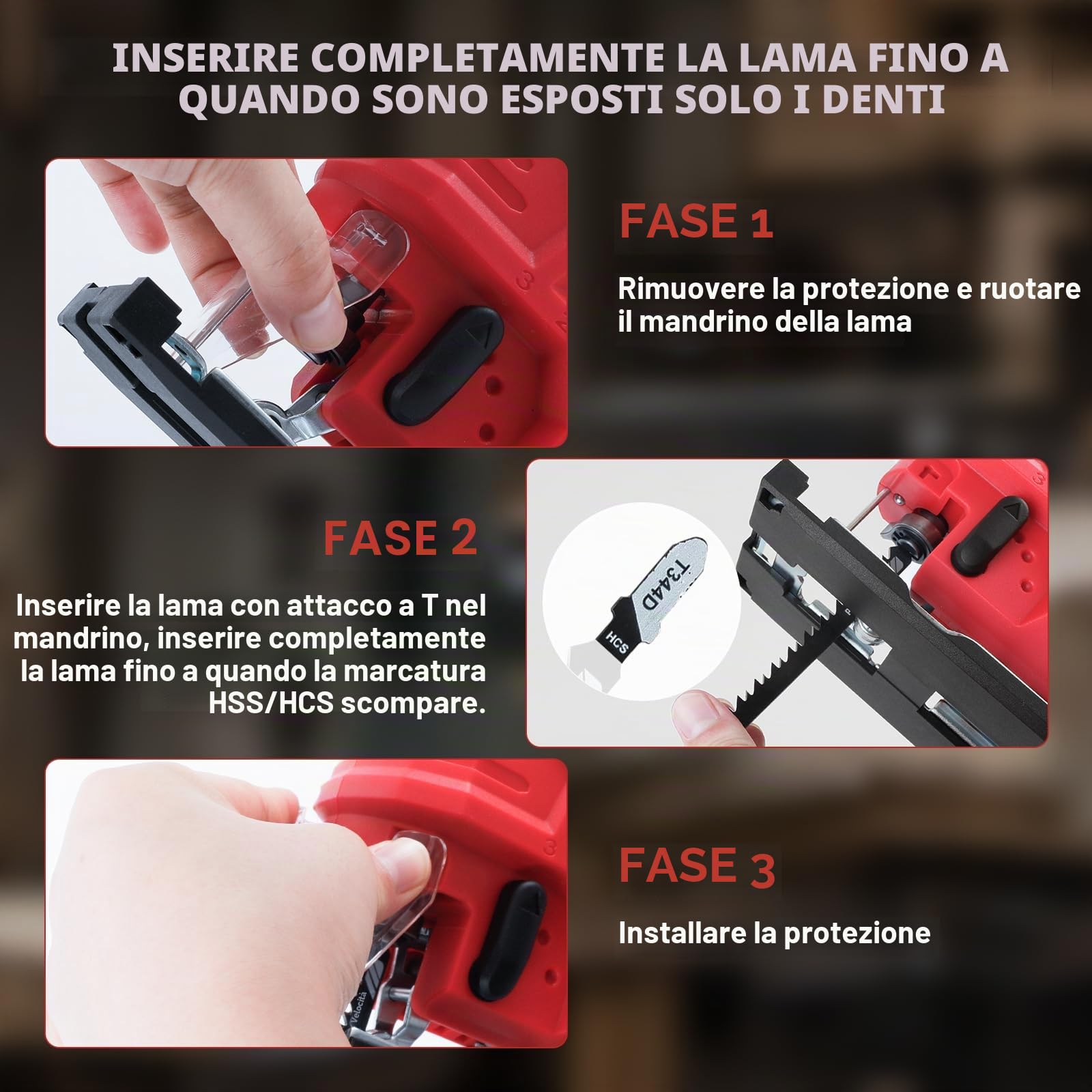 Seghetto alternativo senza fili per Milwaukee M18 18 V, 800 W, 3200 giri/min, senza spazzole, tagli smussati a 45°, 4 azioni orbitali, con lame seghetto alternativo per taglio dritto/curvo/circolare
