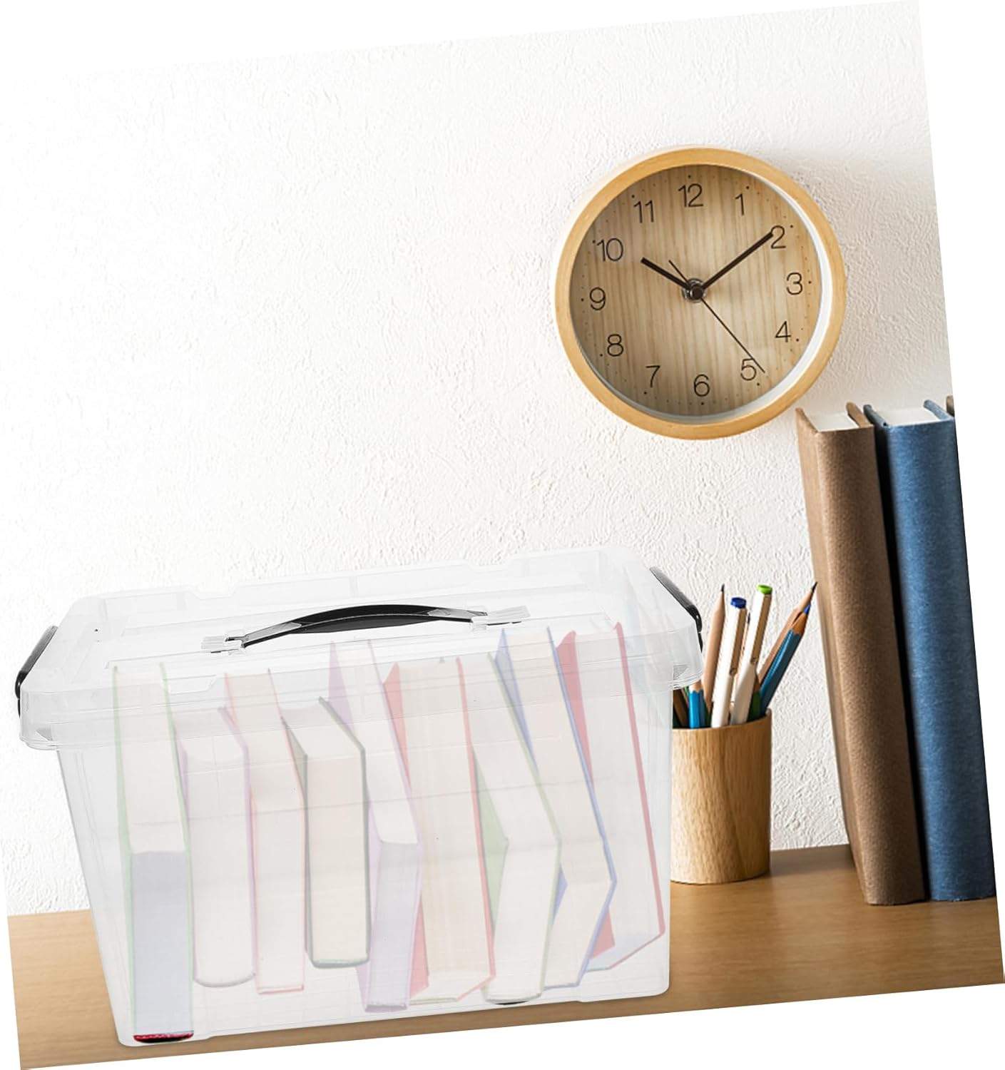 Plastic Storage Bin Lid 8 Inch Large Storage Bin Lids Perfect for Bedroom Dorm Rv Apartment Organization