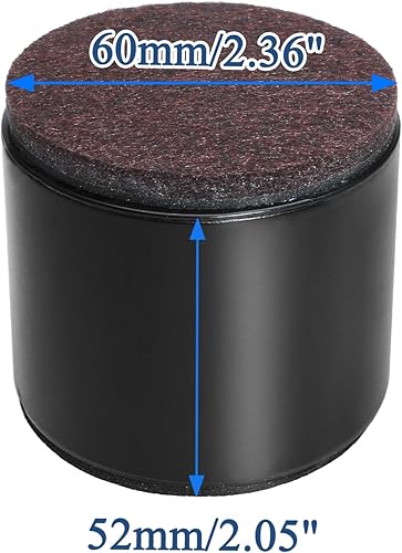 Miniatura 2 de 4 elevadores de cama autoadhesivos para muebles, redondos, resistentes, de acero al carbono, para mesa de sofá, añaden 2 pulgadas de altura con