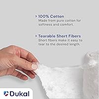 Vista 3 de Dukal Rollo de algodón CR1-12, 1 libra, blanco, paquete de 12