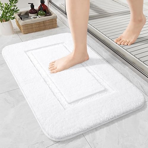 Miniatura 10 de LOCHAS Alfombras de baño, alfombra larga de baño de 24" x 60", alfombra antideslizante lavable para baño, alfombra suave y gruesa absorbente para la
