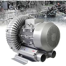 Regenerative Blower, High-Pressure Vortex Ring Blower, Single Phase/Three-Phase Industrial Vacuum Pump for Air Blowing or Suction for Sewage Aeration Aquarium Fish Pond 110V-1500W