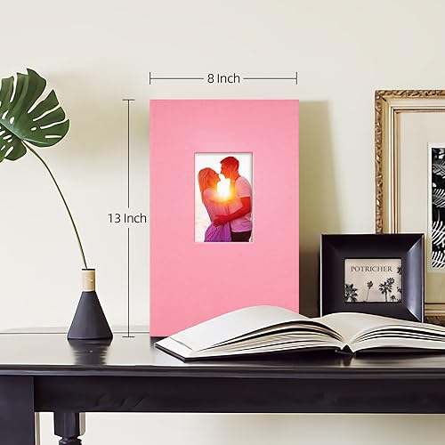 Miniatura 23 de potricher Álbum de fotos pequeño para 4 x 6 pulgadas, 300 fotos, cubierta de lino, libro de fotos para familia, boda, aniversario y bebé (negro)