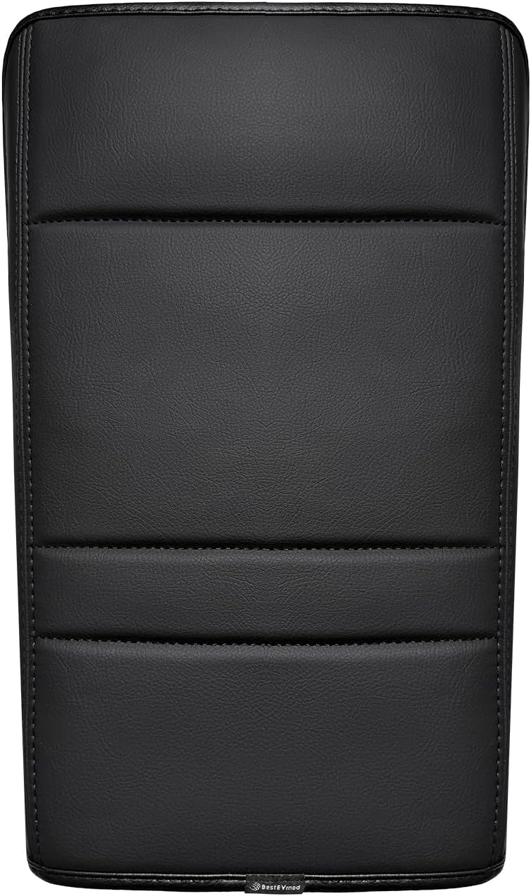 BestEvMod Center Console Armrest Pad Cover Compatible with Honda Prologue 2026 2025 2024 Accessories Extra Soft Microfiber Leather Protector Seat Armrest Cover Black with Black Stitching (Regular)