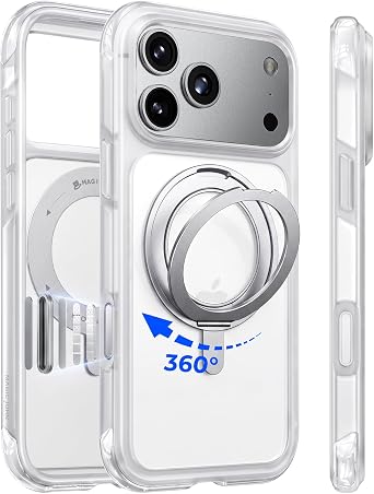 MAGIC JOHN for iPhone 18 Pro / 17 Pro Case with Stand, Fit for MagSafe
