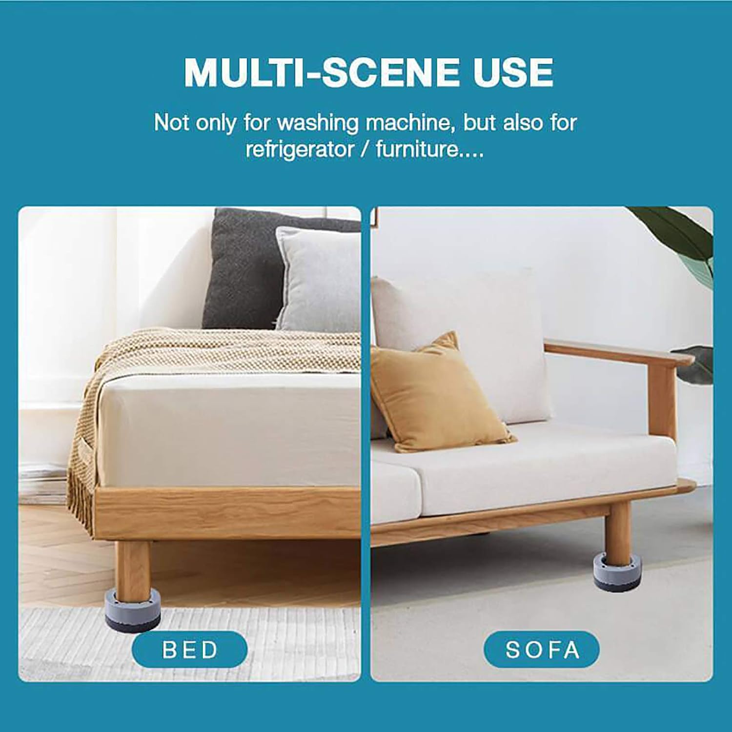 Vilihkc Anti-slip And Noise-reducing Washing Machine Feet Non-slip Mats Refrigerator Anti-vibration pad 4pcs/set Kitchen Bathroom Mat