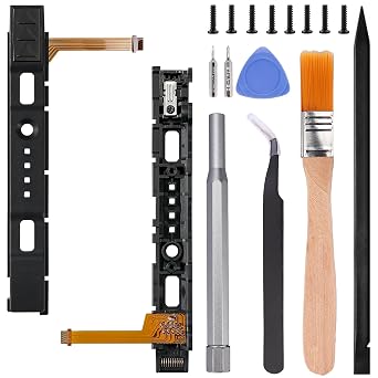 Ikpek Left Right Slide Rail with Sensor Flex Cable Replacement for Nintendo Switch Joycon Controller Slider Rail for Nintendo Switch OLED Joycon Controller Slider Rail